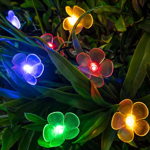 Lights4fun Multi Coloured Solar Flower Lights