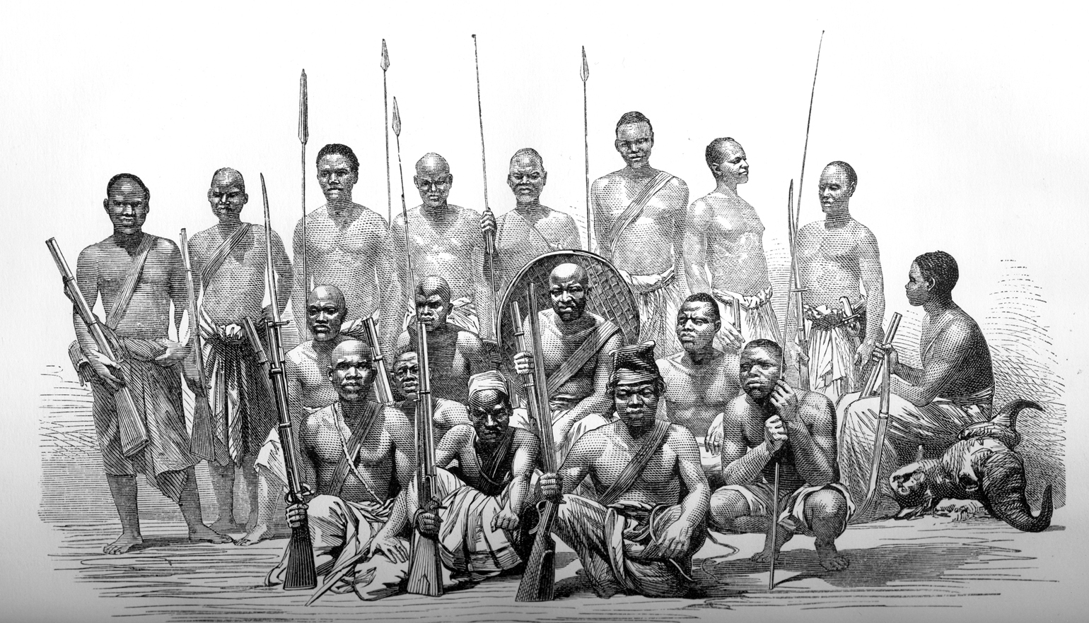 Some of the African porters who accompanied Burton and Speke on their historic expedition to find the source of the Nile