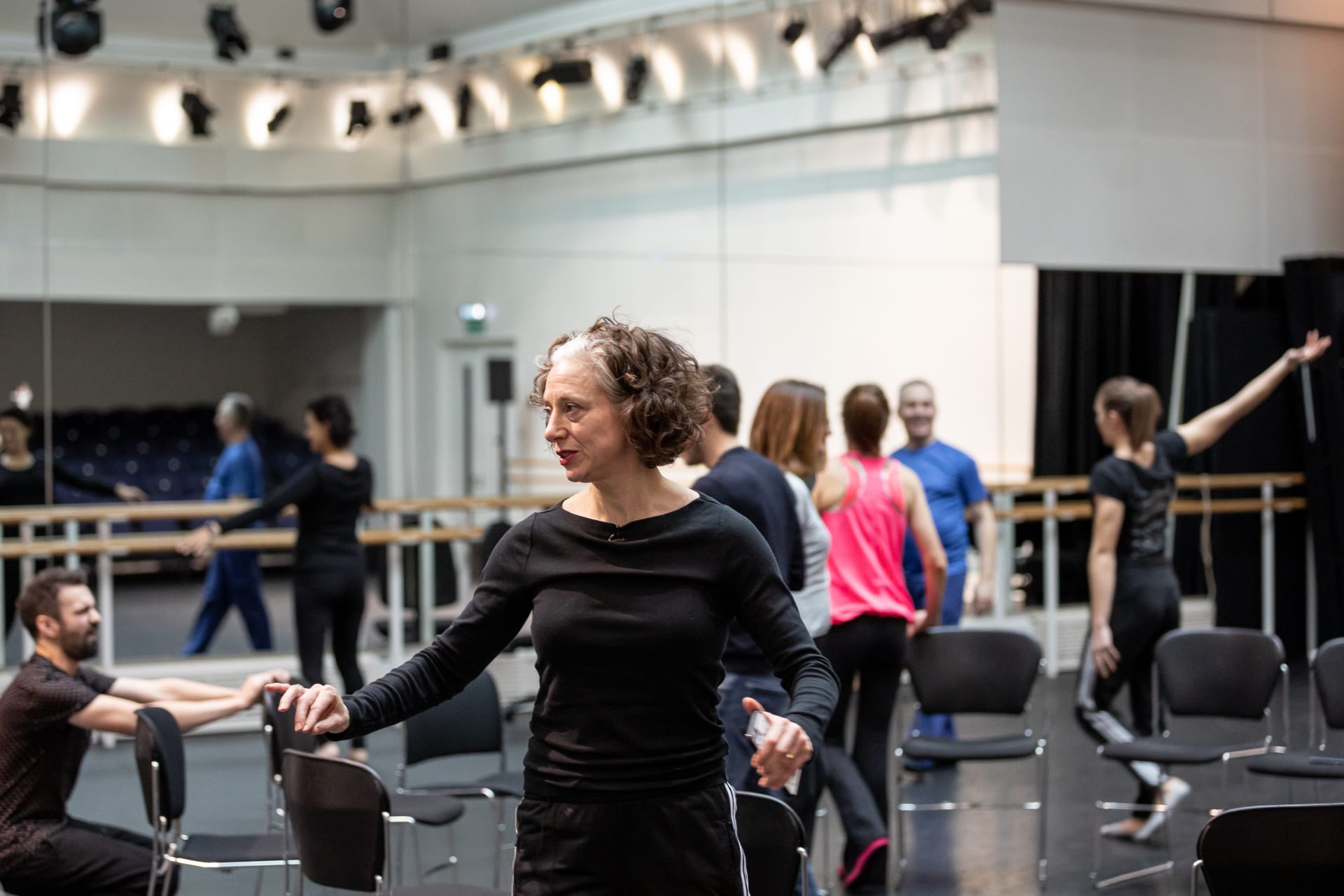 Bim Malcomson leading ballet workshop. ROH 2020. Photographed by Lara Cappelli.