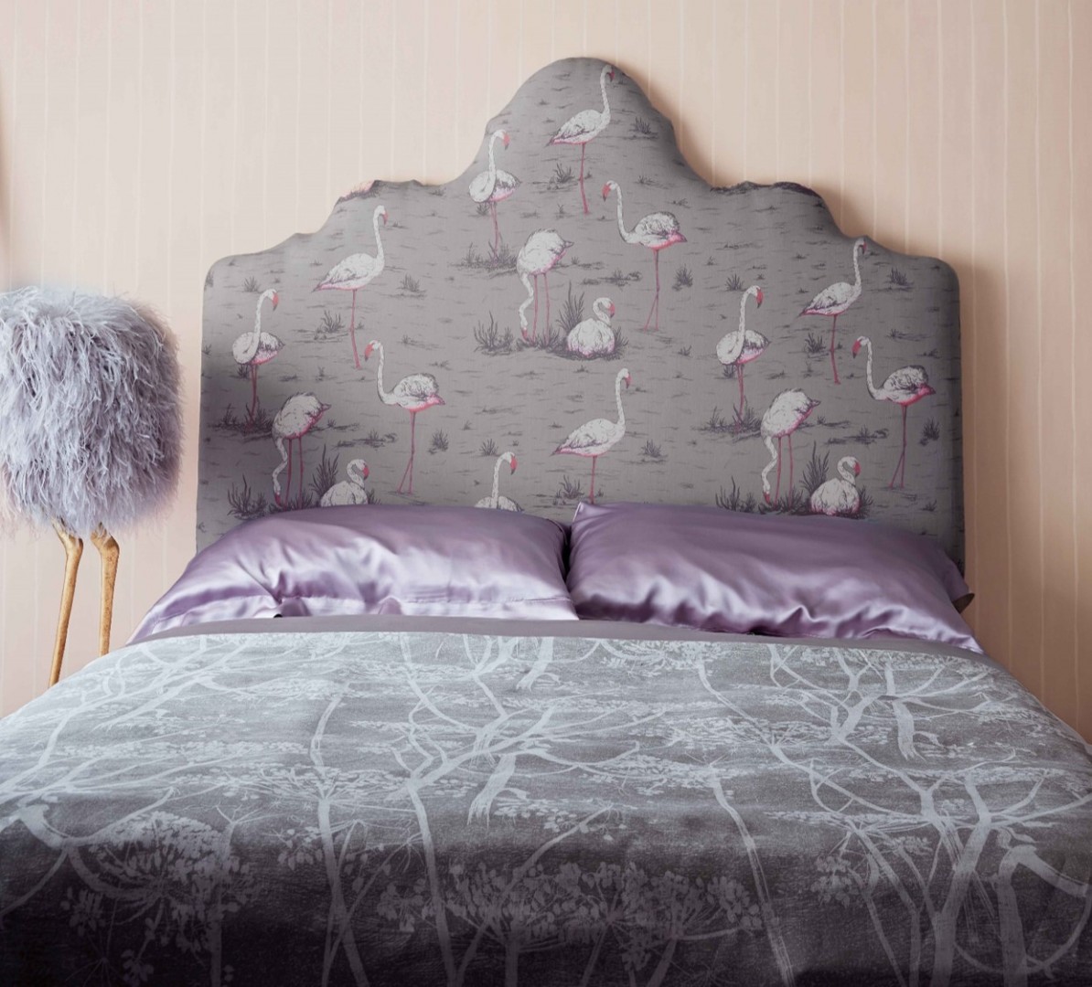 Cole and Sons Icon fabric flamingoes cow parsley