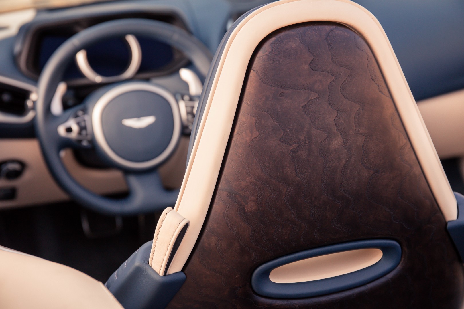 Aston Martin DB11 Volante Interior from rear seat