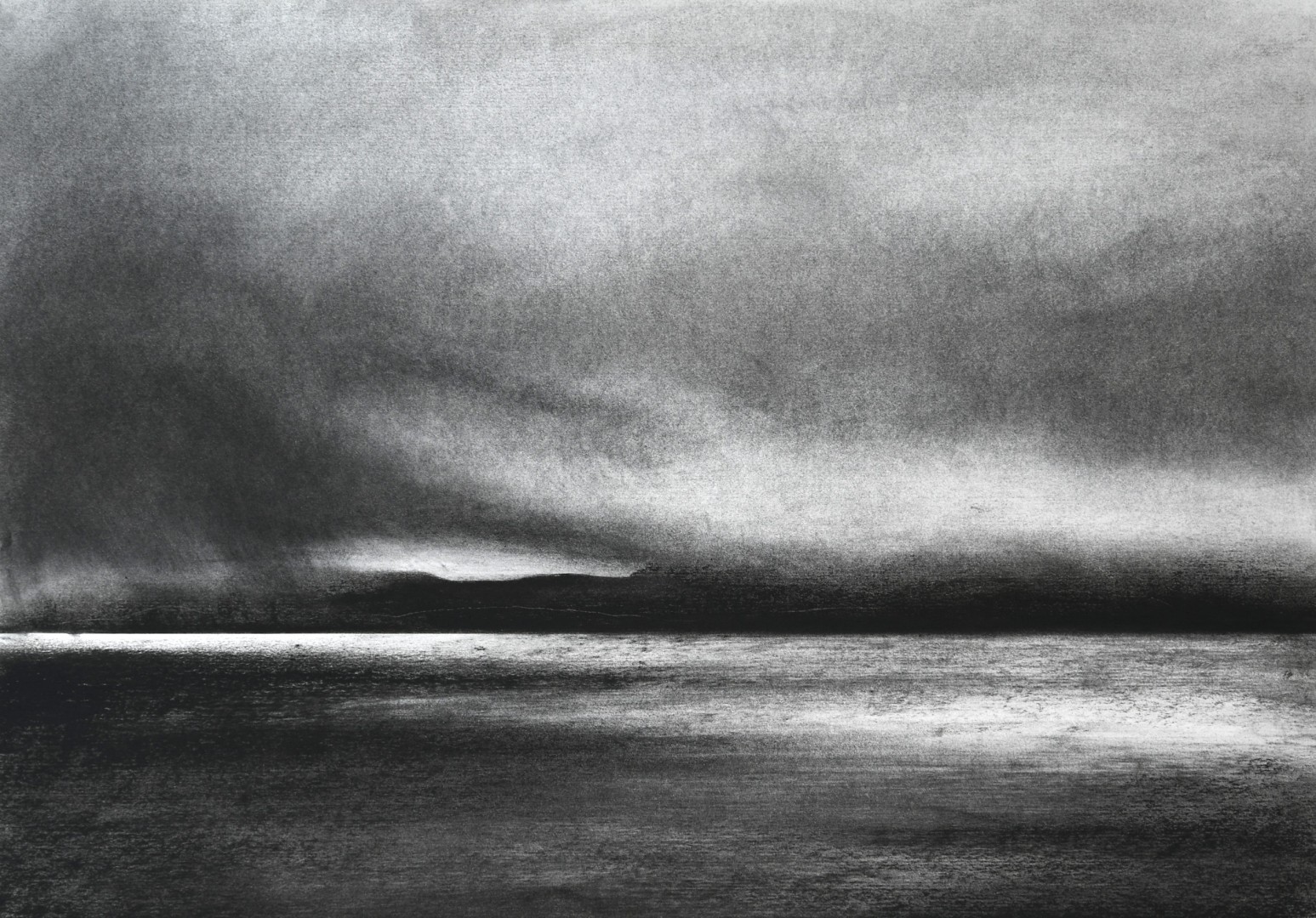 Claire Christie Sadler A Sense of Silence Distant dark cliffs