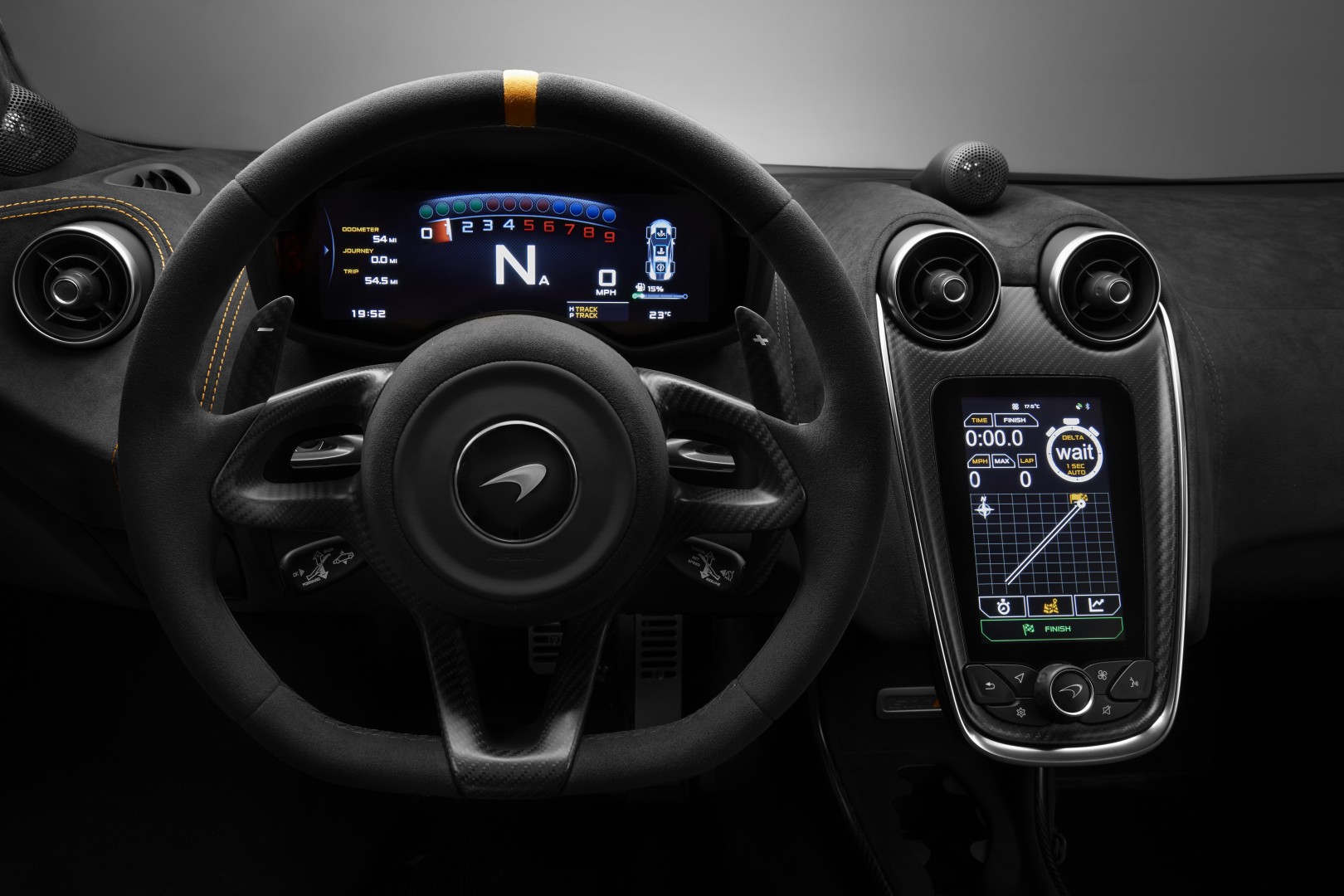 The Mclaren 600LT Ultimate Track Day Machine Dashboard