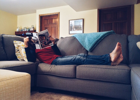 man on sofa