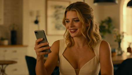woman on mobile