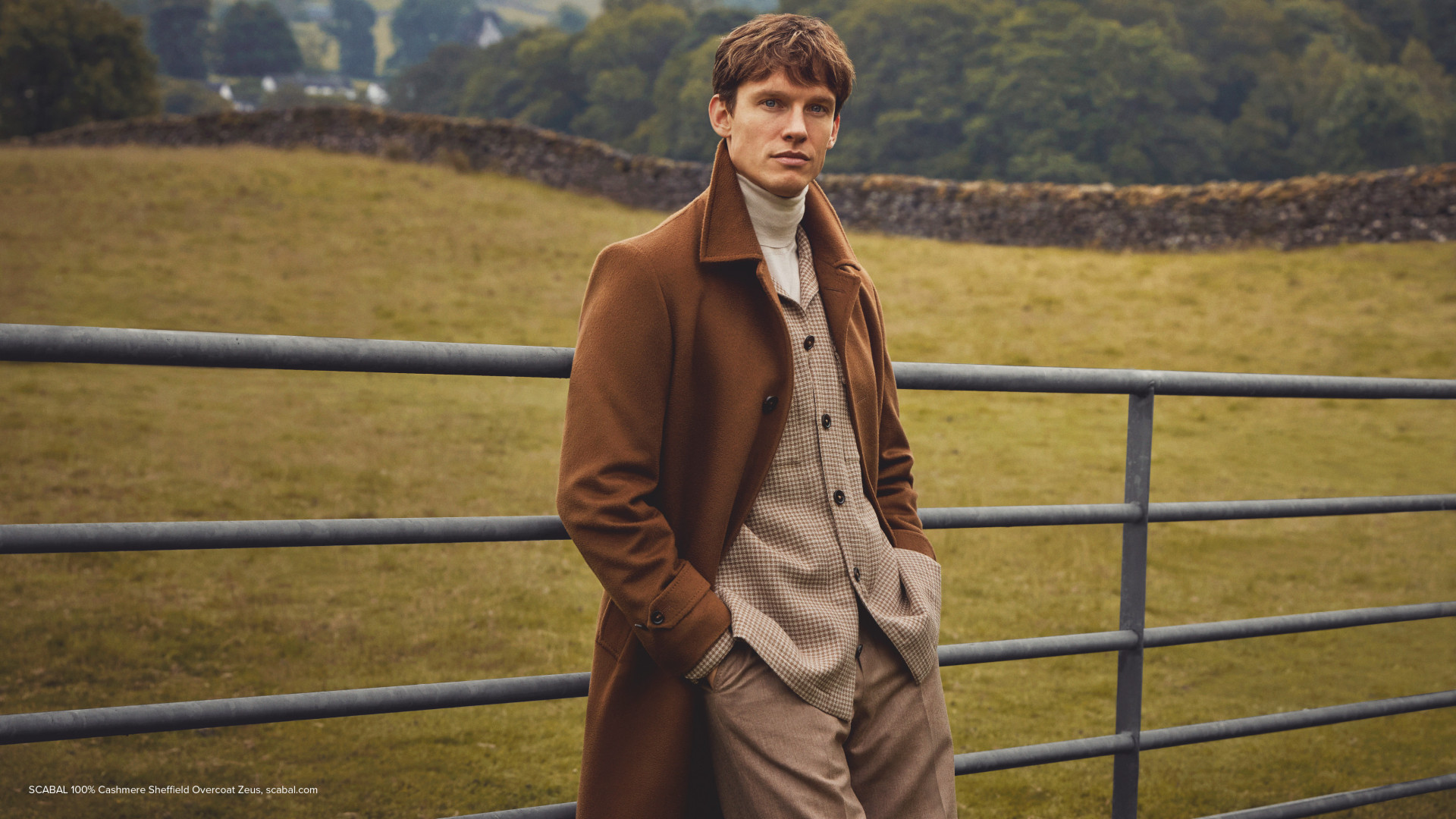 SCABAL 100  Cashmere Sheffield Overcoat Zeus