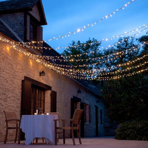 Lights4fun Outdoor LED Warm White Fairy Lights Summer Patio