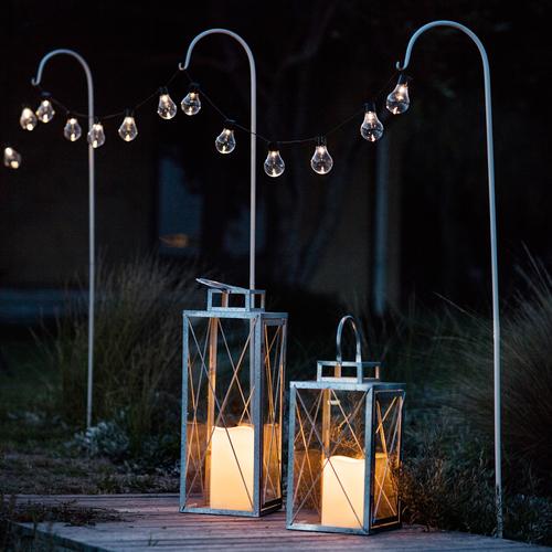 lights4fun St Austell Outdoor Battery Candle Lantern