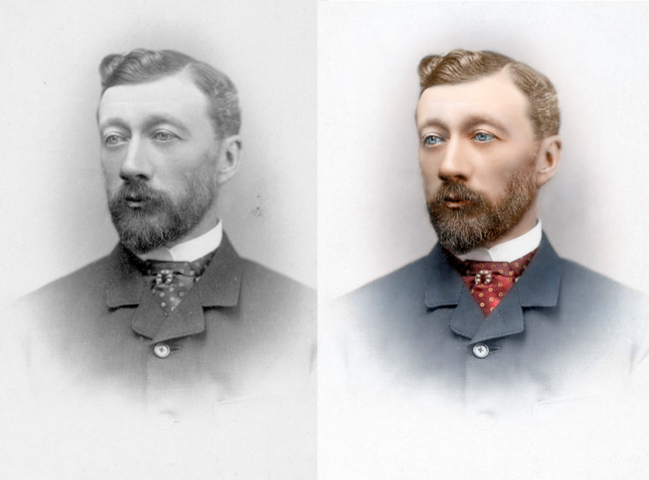 Life in Colour Colourised Man Photograph