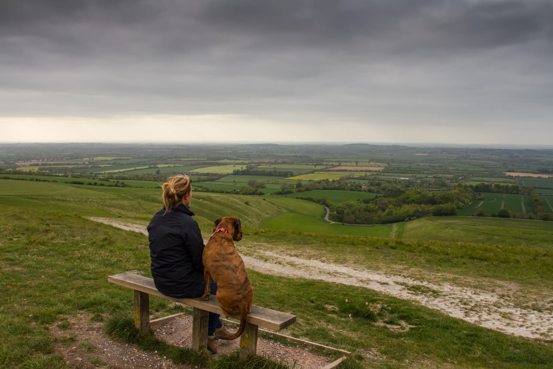 Woman and dog